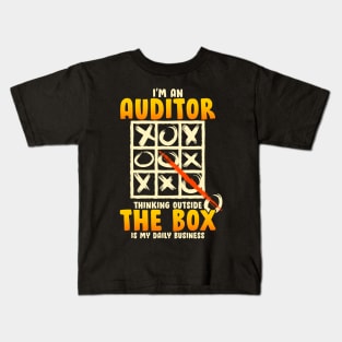 Thinking Outside The Box Funny Auditor Gift Audit Accounting Kids T-Shirt